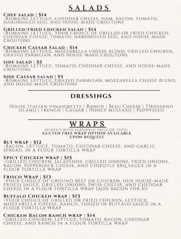 Scarlett's Bar and Grill Menu image 1