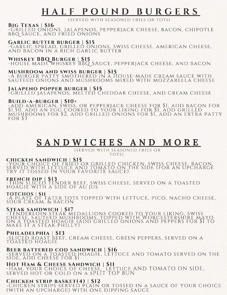 Scarlett's Bar and Grill Menu image 2